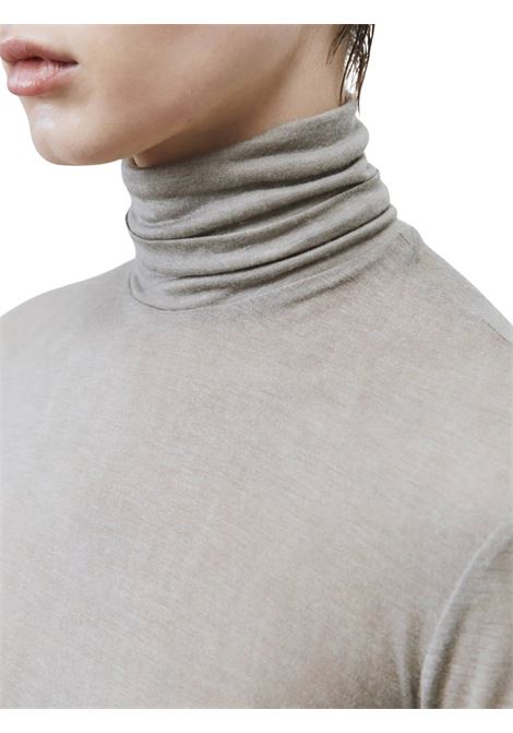 MAGLIA IN JERSEY A COLLO ALTO CHOCO alysi | 165408-A5023CHOCO