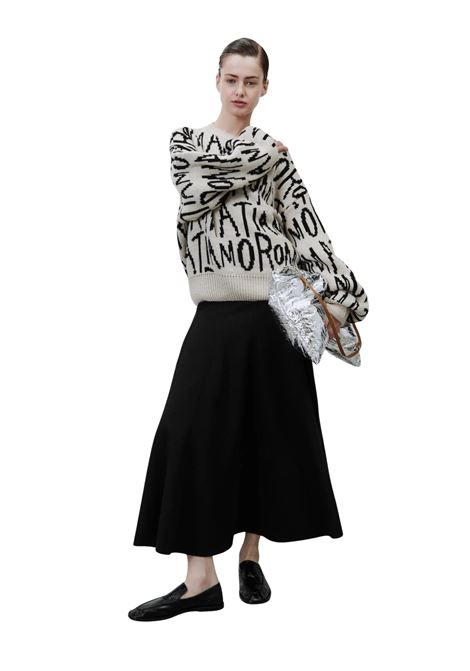 maglia tricot jacquard girocollo alysi | 265452-A5027MIX