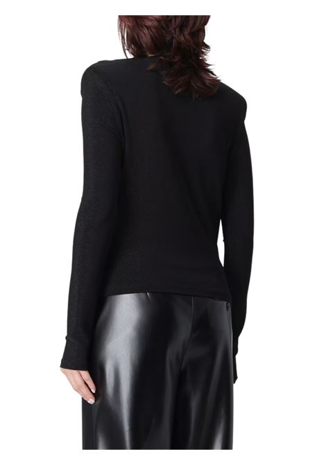 maglia lurex con gronda e spalline hanita | H.M3089.4446NERO