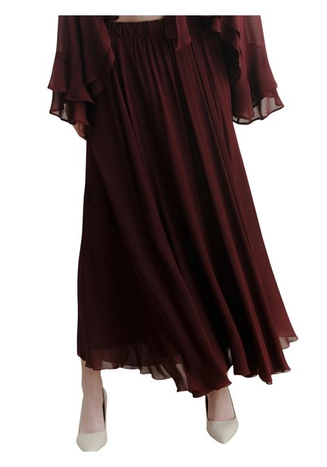 Gonna lunga in georgette - BORDEAUX Marella | BRADO006
