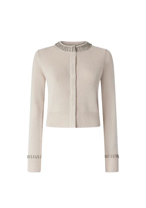 Cardigan girocollo con strass Pinko | 105686-A2S4I23