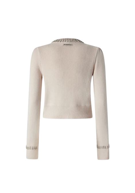 Cardigan girocollo con strass Pinko | 105686-A2S4I23