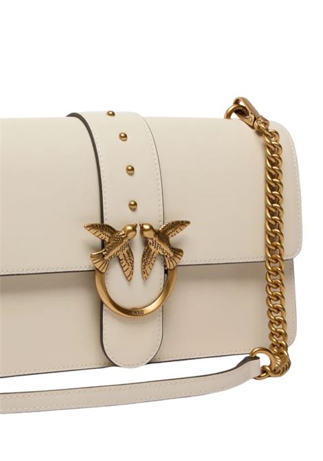 Borsa a mano media Love Bag One in pelle BIANCO SETA Pinko | 105857-A0F1Z14Q