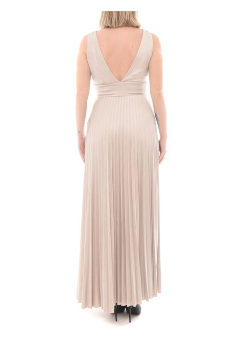 abito scollo v plissein jersey spalmato edas | JULIETTAORO