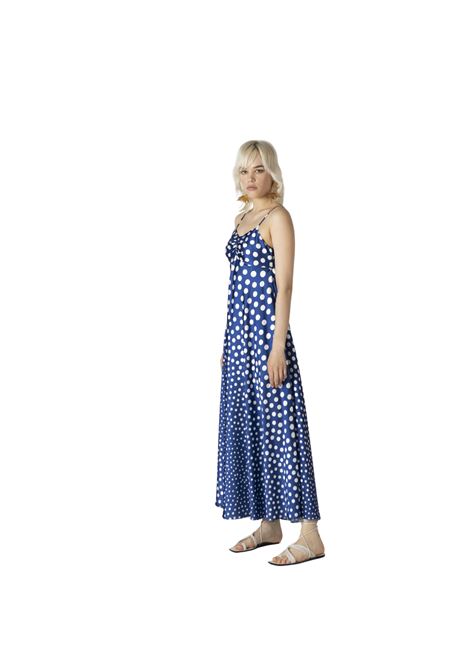 Abito in raso stampato hanita | H.V3628.4303BLUETTE